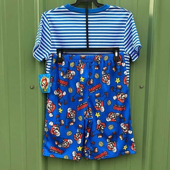Pokémon & Mario Graphic Print Tee & Shorts Sleep 2, 2-Piece Sets Size M - Picture 3 of 7